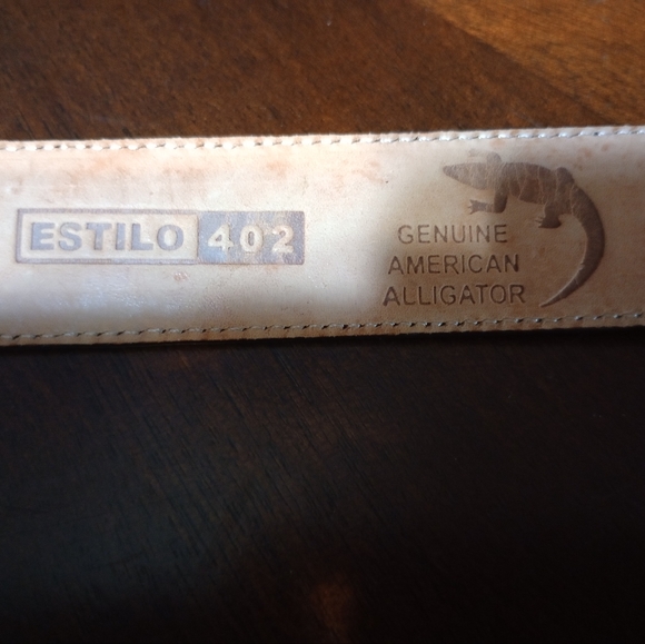 ESTILO 402 Men's American Alligator Gold Buckle Belt Size 38 - Picture 10 of 10